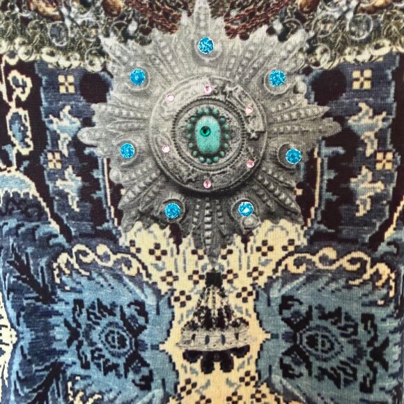 CAMILLA Short Kaftan - OS | Limited Edition Print w/Crystals - Picture 6 of 12